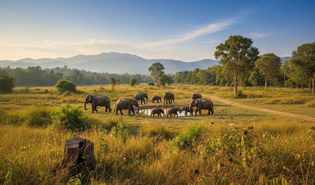 Observación de elefantes en el Parque Nacional Kui Buri