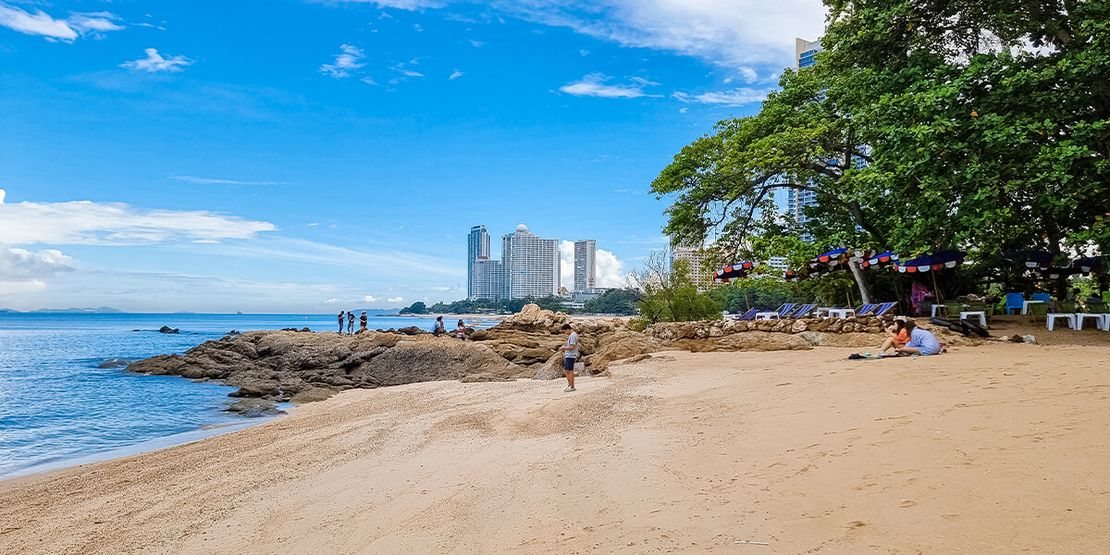Pattaya beach during the day on Thailand’s eastern Gulf coast